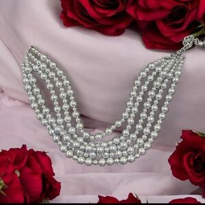 A Rare Bird “Is it real” Multi-Strand Pearl Statement Necklace